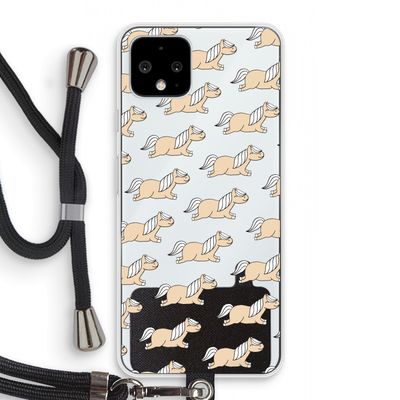 Ponys: Pixel 4 Transparant Hoesje met koord