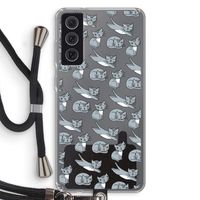 Poezen: Samsung Galaxy S21 FE Transparant Hoesje met koord