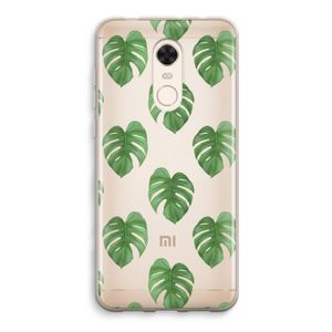 Monstera leaves: Xiaomi Redmi 5 Transparant Hoesje