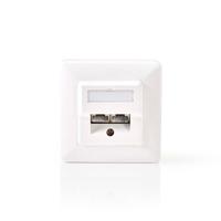 Nedis Netwerk Wanddoos | Inbouw | 2 poort(en) | CAT5e | Recht | Female | Goud Verguld | ABS | Wit | Doos - CCGB89150IV