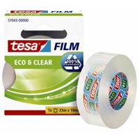 Plakband tesafilm eco clear 33mx19mm transparant