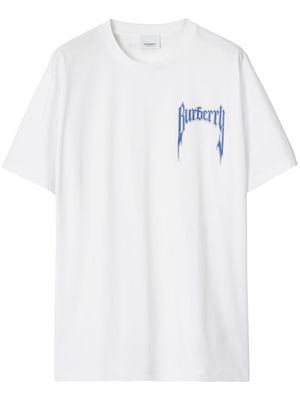 Burberry t-shirt en coton à logo imprimé - Blanc
