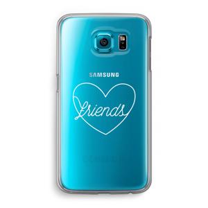 Friends heart pastel: Samsung Galaxy S6 Transparant Hoesje