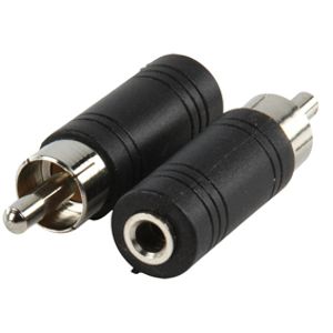 Valueline AC-008 kabeladapter/verloopstukje 3.5mm RCA Zwart