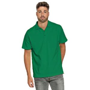 Heren basic poloshirt - groen - korte mouw - katoen