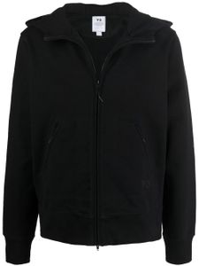 Y-3 hoodie zippé à logo imprimé - Noir