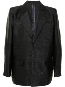 Doublet blazer à simple boutonnage - Noir