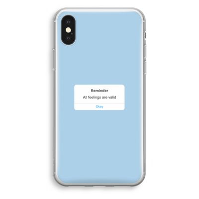 Reminder: iPhone X Transparant Hoesje
