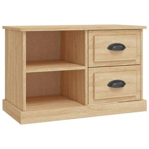 The Living Store TV-kast Sonoma Eiken - 73 x 35.5 x 47.5 cm - Duurzaam bewerkt hout