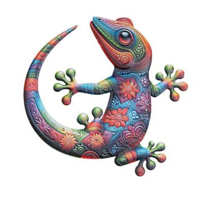Wanddecoratie gecko 30x30cm - Annas collection