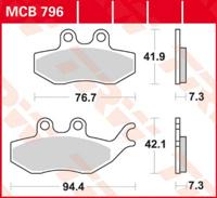 TRW Remblokken, en remschoenen voor de moto, MCB796 Allround organisch