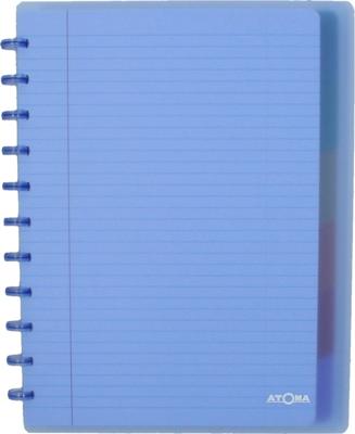 Atoma Seyes schrift, ft A4 +, 120 bladzijden, PP, gelijnd, met 6 tabbladen en 5 showtassen, assorti