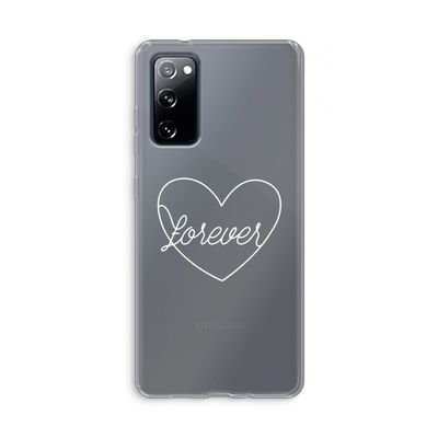 Forever heart pastel: Samsung Galaxy S20 FE / S20 FE 5G Transparant Hoesje
