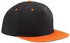 Beechfield CB610c 5 Panel Contrast Snapback - Black/Orange - One Size