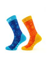 Sinner Kids Ski Sock 2 Pack Snow (oranje / Blauw) 23-26 Oranje / Blauw