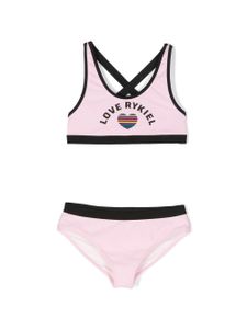 SONIA RYKIEL ENFANT bikini à logo imprimé - Rose