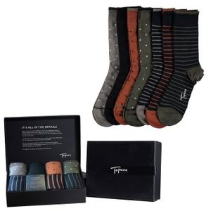 Topeco 7 stuks Men Bamboo Socks Gift Box