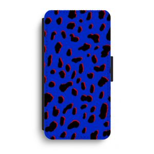 Blue Leopard: iPhone XR Flip Hoesje