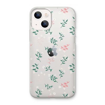 Small white flowers: iPhone 13 mini Transparant Hoesje