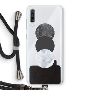Marmeren cirkels: Samsung Galaxy A70 Transparant Hoesje met koord