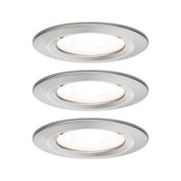 Paulmann Inbouwlamp voor badkamer Set van 3 stuks 19.5 W IJzer (geborsteld)