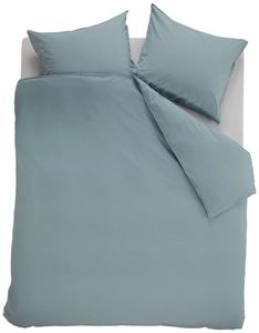 Ambiante Dekbedovertrek Uni Cotton Blue-1-persoons (140 x 200/220 cm)