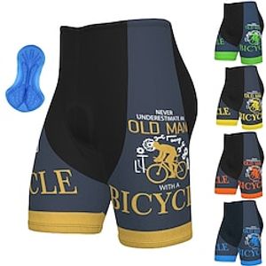 Voor heren Fietsbroek voor op de weg Fietsbroek Gevoerde wielrenshorts Fietsen Short / Broekje Gewatteerde shorts Bergracen Wegwielrennen Sport Grafisch 3D-pad Fietsen Ademend Sneldrogend Licht Blauw Lightinthebox