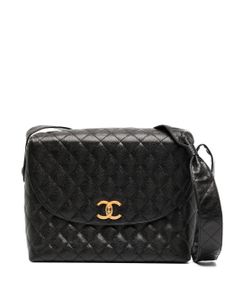 CHANEL Pre-Owned sac porté épaule matelassé à loquet (1992) - Noir