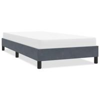 Bedframe zonder matras 80x220 cm fluweel donkergrijs