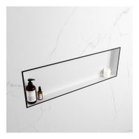 Wandnis Solid Surface Easy | In- en opbouw | 30x90x8 cm | 1 vak | Urban/Talc