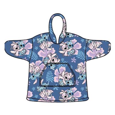 Stitch hoodie poncho maat XS - L - polyester