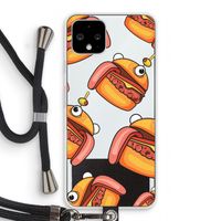 Hamburger: Pixel 4 Transparant Hoesje met koord