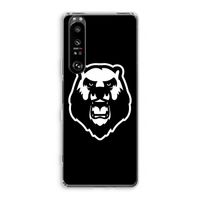 Angry Bear (black): Sony Xperia 1 III Transparant Hoesje