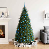 VidaXL 111-delige kerstballenset polystyreen blauw
