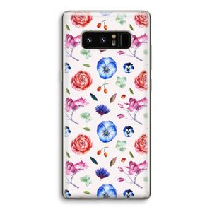 Bloemetjes: Samsung Galaxy Note 8 Transparant Hoesje