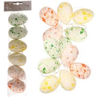 Decoratie paaseieren met spetters - 30x stuks - Paasversiering - Pasen - kunststof