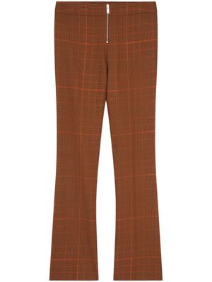 Stella McCartney pantalon slim à motif Prince de Galles - Marron