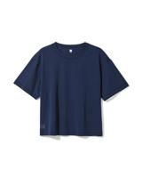 HEMA Dames T-shirt oversized fit donkerblauw (donkerblauw)
