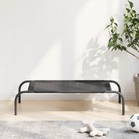 VidaXL Hondenbed verhoogd s textileen zwart