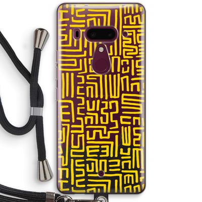Majorelle Blue Print: HTC U12+ Transparant Hoesje met koord