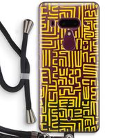 Majorelle Blue Print: HTC U12+ Transparant Hoesje met koord Majorelle Blue Print: HTC U12+ Transparant Hoesje met koord