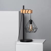 Bureaulamp industrieel Tafellamp hout 'Sardi' e27 Bureaulamp industrieel Tafellamp hout 'Sardi' e27