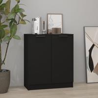 Dressoir 60x30x70 cm bewerkt hout zwart