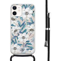 iPhone 12 mini hoesje met koord - Touch of flowers
