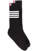 Thom Browne chaussettes à détails rayés - Noir