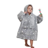 Plaid met mouwen - klein kind - fleece - glow star - Badrock