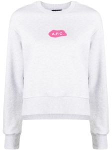 A.P.C. sweat Sibylle en coton - Gris