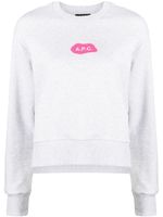 A.P.C. sweat Sibylle en coton - Gris