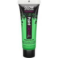 Face/Body paint - neon groen/glow in the dark - 10 ml - schmink/make-up - waterbasis - thumbnail