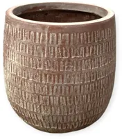 Mica Decorations bloempot Tallinn 31,5x31,5cm bruin